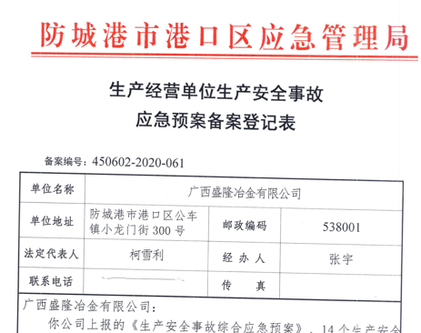 华体·官方版网站登录入口-华体(中国)应急预案备案表公示